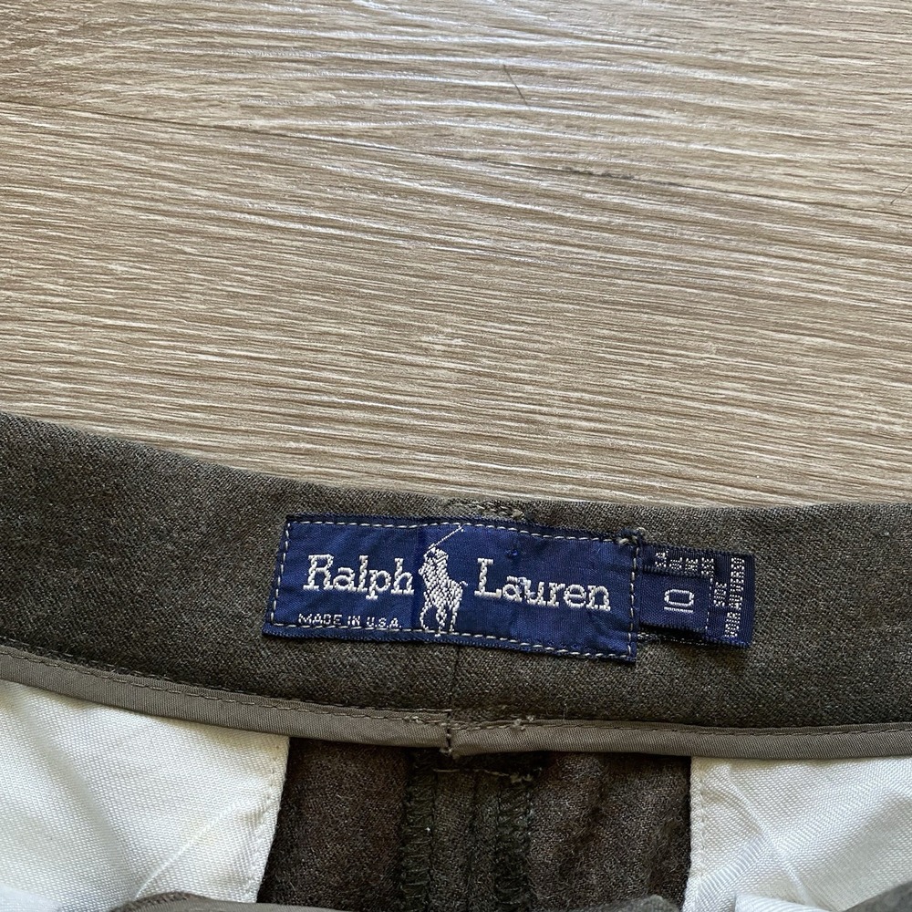 Vintage Ralph Lauren Pleated Wool Dress Pants Women's 10 Brown Old Money Preppy - Picture 3 of 10
